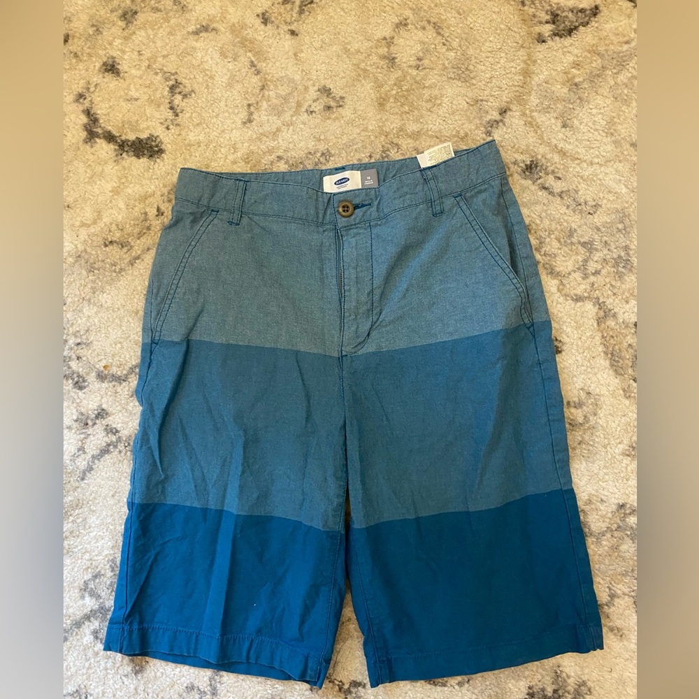 Old Navy Boys Size 16 Block Color Blue Shorts